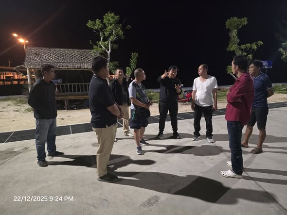ลงตรวจสอบพื้นที่บริเวณท่าเทียบเรือท้องศาลา เพื่อวางมาตรการสำหรับต้อนรับนักท่องเที่ยวในช่วงปีใหม่